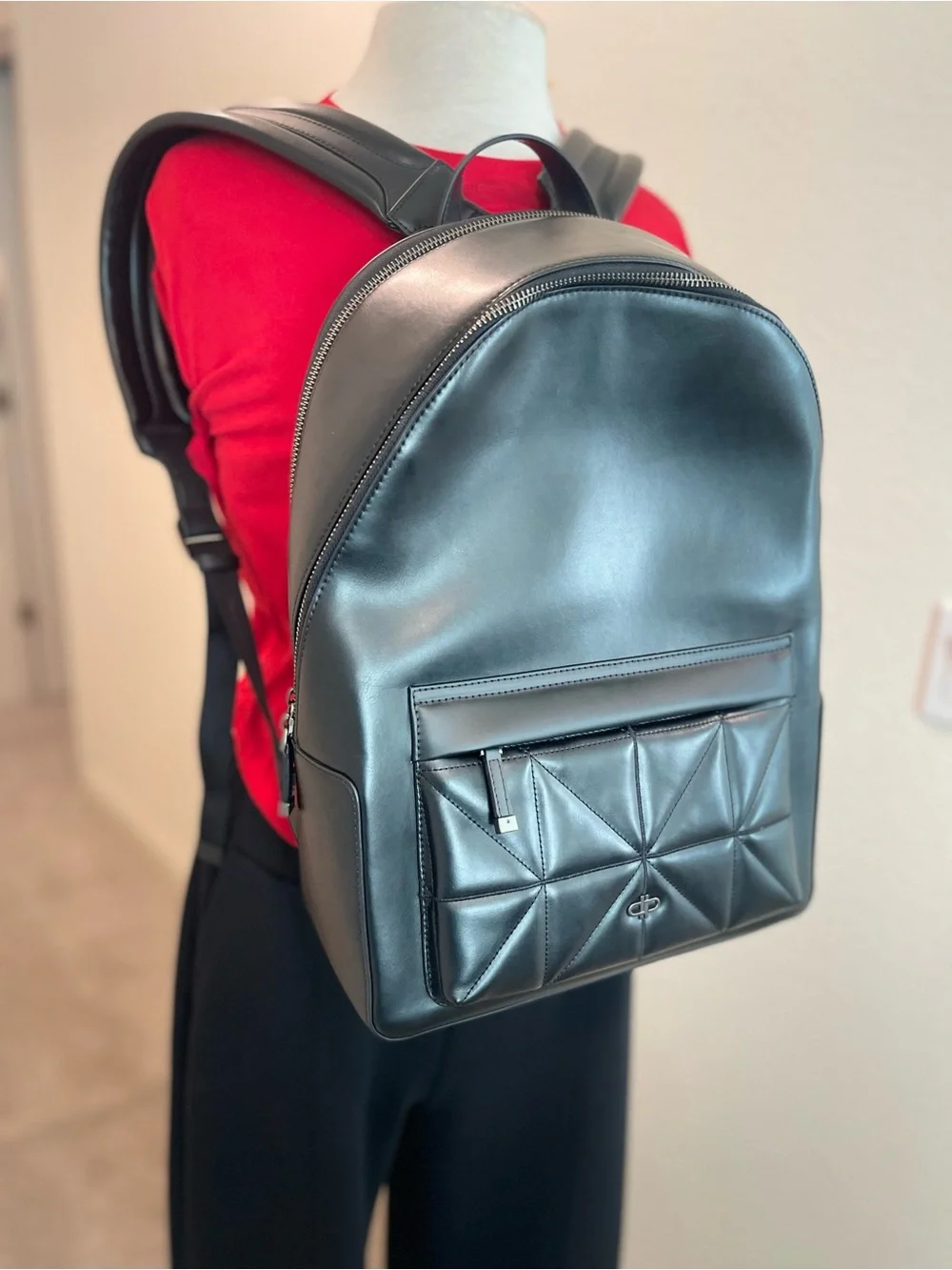 PEDRO  Quilted Front-Pocket  Backpack